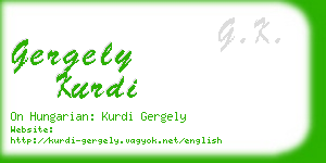 gergely kurdi business card